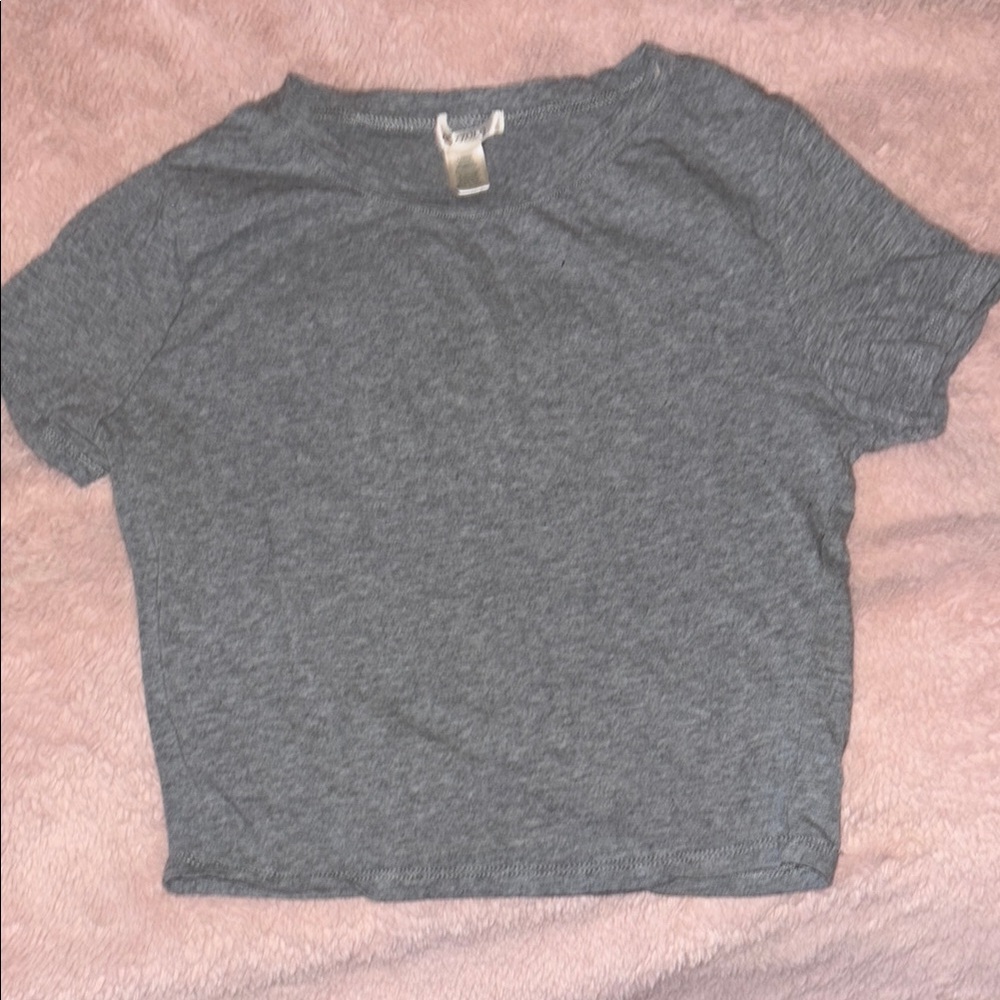Bozzolo Gray Crop T-Shirt